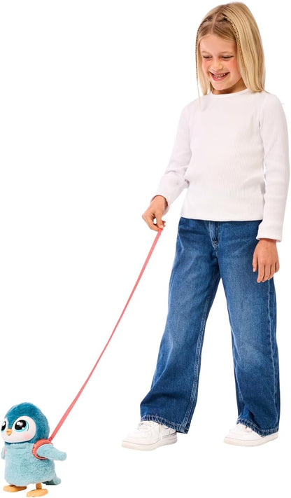 Little Live Pets Walking Penguin My Pet Waddles, Interactive Plush Penguin with 25+ Sounds and Detachable Leash, Toy Penguins for Kids of Ages 5+