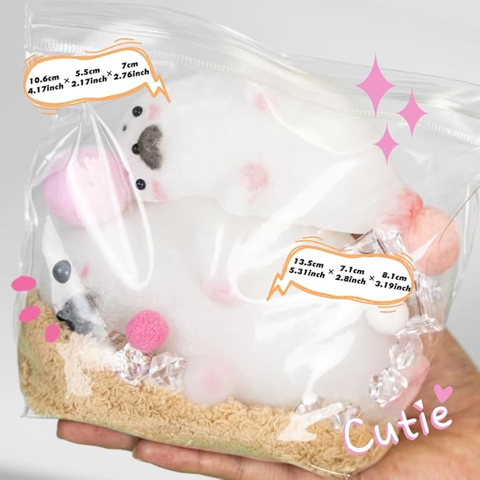 Taba Squishy Kit Big Seal Silicone Mold 6''+Liquid Gel+Flocking Cute Animal Making Set