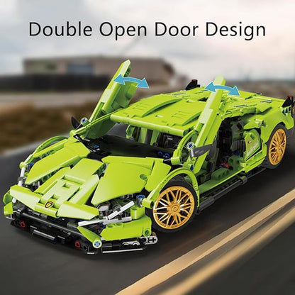 ENHANA Building Blocks Tech Sports Car 1: 14 Supercar Building Brick Racing Car Building Kit Adult Collectible Race Cars Model Great Gift for Boys, Girls, and Teens Ages 6+,1268PCS