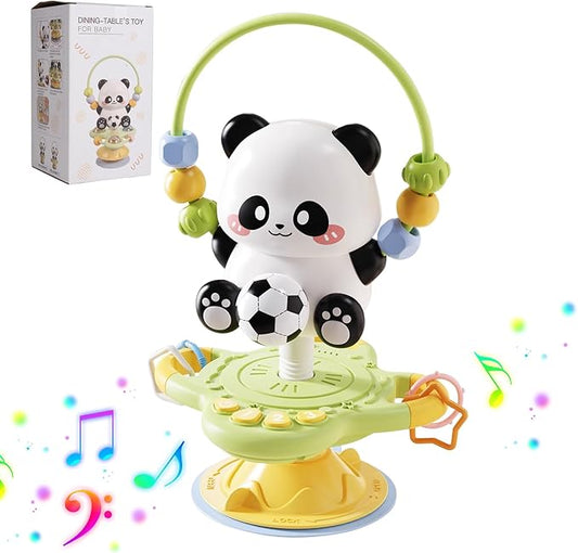 Baby Musical Toy, Panda Suction Cup High Chair Table Soother, Grip and Spin Toy, Interactive Development, Suitable for 10-36 Months, Baby Gift, Excellent Birthday Present Choice