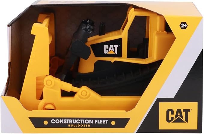 CAT Construction Toys CAT Construction Fleet 10" Bulldozer Toy - Sturdy Plastic Construction & Real Working Parts - Perfect Indoor & Outdoor Toys for 3-Year-Old Boys & Girls