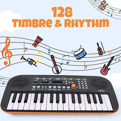 Kmise Mini Keyboard Piano 32 Key Small Portable Digital Electronic Keyboard with 30 Demo Songs Musical Gift for Beginners Kids(No Power Cord Included)