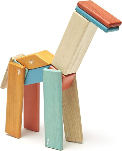 14 Piece Tegu Magnetic Wooden Block Set, Sunset