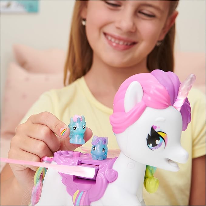 Hatchimals CollEGGtibles, Hatchicorn Unicorn Toy with Flapping Wings, Over 60 Lights & Sounds, 2 Exclusive Babies, Kids Toys for Girls Ages 5 and up