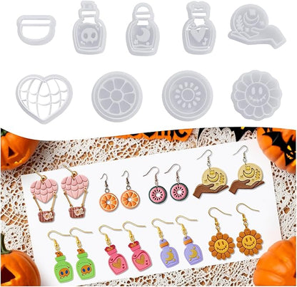 9 Pack Married Polymer Clay Cutters - Ideal Polymer Clay Molds & Polymer Clay Earring Cutters for Jewelry Making