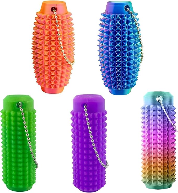 5PC Little Ouchies Fidget Toys Adults, Pain Stim Fidget Anxiety Relief Pain Stim Pocket Sensory Toys for Anxiety and Stress Reduction,Portable Travel Stress Relief Keychain