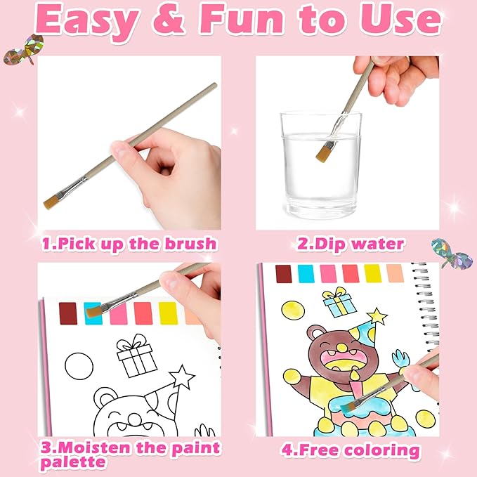 SOOVSY Art & Craft Activity Toys Kit, Foil Animals Crafts Children Fun DIY Creative Toy of The Year, No Mess Art Kits for Kids, Gift for Boys Girls Ages… (Birthday&Coloring)