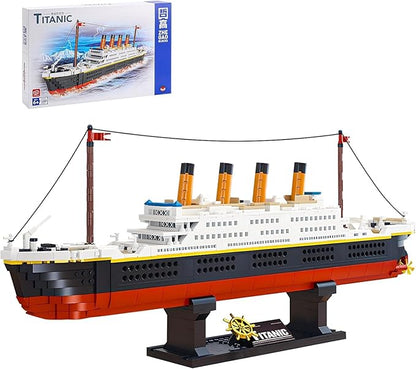 Micro Mini Blocks Titanic Building Block Set Titanic Cruise Ship Model Building Kit Boat Bricks for Adults DIY Educational Toys Gifts for Kids Age of 6-12 Years 1288 Pieces