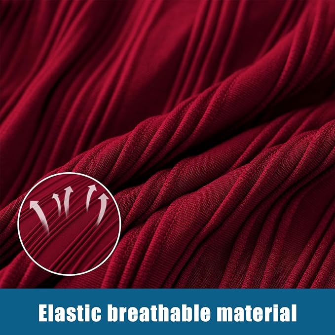 Recliner Cover Stretch Soft Couch Cover for Dogs, Sofa Slipcover for Recliner Couch Leakproof Furniture Protector for Kids, Pets (Wine)