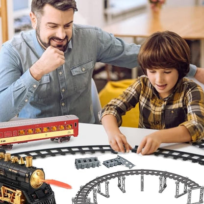 Finger Rock City Train Tracks Building Block Set, 212 Pcs Flexible Rails Train Track Railroad Expansion Accessory Set for Kids, Uphill and Downhill, Straight Curved Tracks