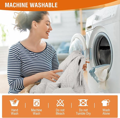 VANSOFY 100% Waterproof Recliner Chair Covers, Recliner Cover Non-Slip Dog Chair Cover Furniture Protector Washable Slipcover with Pocket, Elastic Straps for Pets, Dogs(Off White, 30")