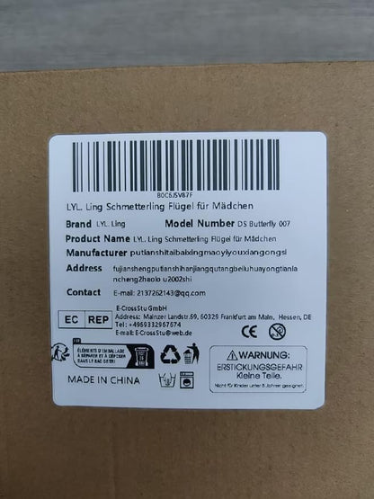 Butterfly Wings For Girls, Double-Sided Fairy Wings, Halloween Costumes for Kids, 3PCS Butterfly Cape Set.