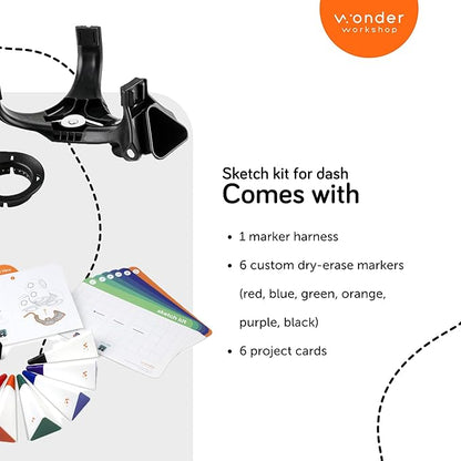 Wonder Workshop – Sketch Kit for Dash Robot For Kids 6+ – Free Programming Stem App – Visualize Your Code, Multicolor