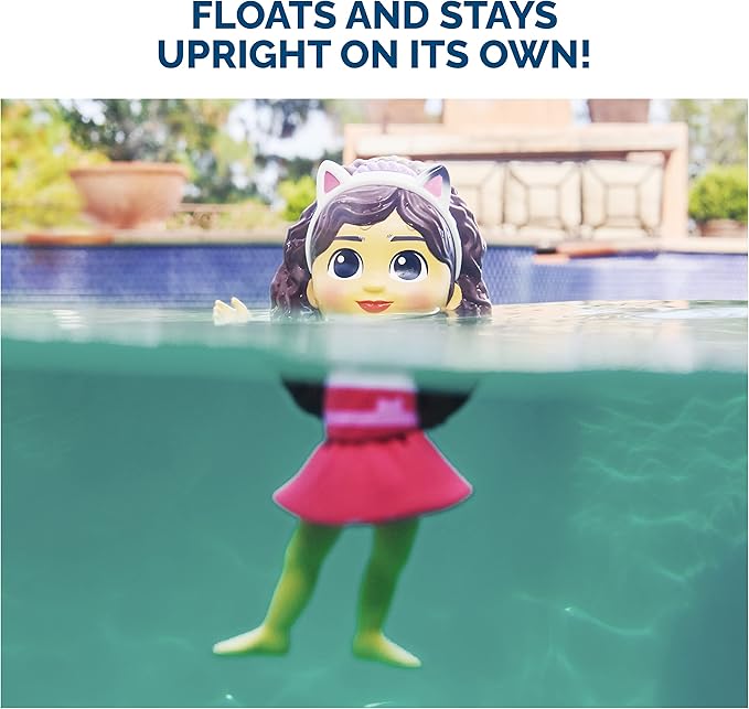 SwimWays Gabby’s Dollhouse Floatin' Figures, Swimming Pool Accessories & Kids Pool Toys, Party Supplies & Water Toys for Kids Aged 3 & Up, Gabby & Mercat 2-Pack