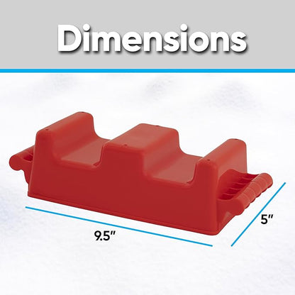 Superio Snow Brick Maker Igloo Fort Crenellated Block Form Outdoor Winter Snow Toys Sand Castle Building Kit for Adults and Kids Sandbox, Beach, Sand Toys (Red, 2)