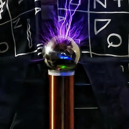 Tesla Coil DIY Kit, Spark Gap Arc Generator with Touchable Plasma Ball, Arc Plasma Artificial Lighting Science Experiment Model - 3.94" Arc, for Physics Teaching to College High School Education