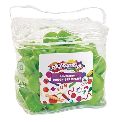 Colorations Alphabet Dough Stampers Set, Lowercase Letters, 26 Letter Stamps for Toddlers & Preschool Kids, Learn ABC & Spelling, Play Dough Creative Play for Classrooms, Daycare, School, Homeschool