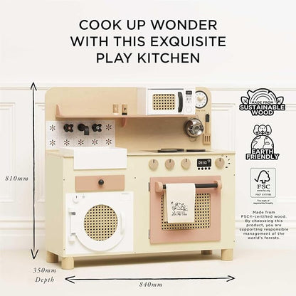 Le Toy Van – Large Wooden Kitchen Furniture Set | Grand Kitchen Cabinet and Appliance Pretend Play Set – Suitable for 36+ Months