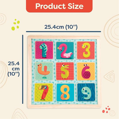 B. toys- Magnetic Alphabet & Count n' Doodle Duo Pack- Magnetic Puzzles – Wooden Puzzle Pack – Numbers & Alphabet – 2-in-1 Chalkboard Side – 3 Years +