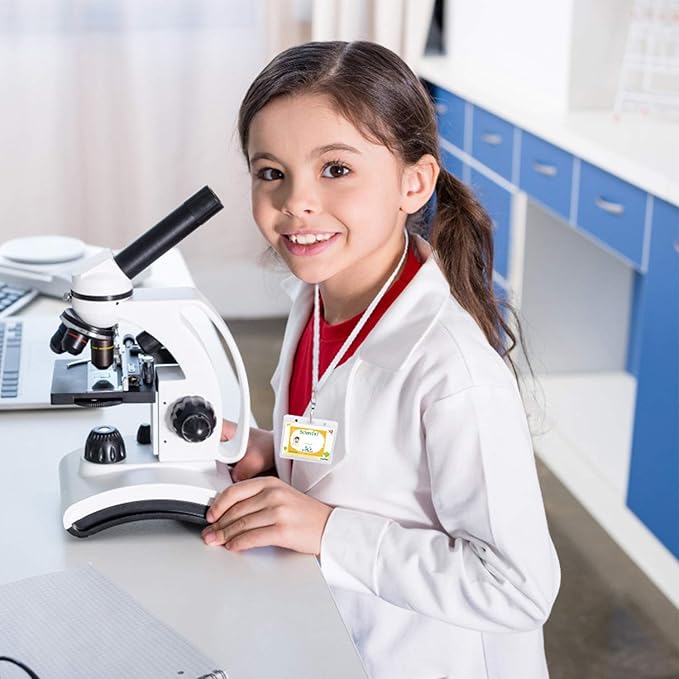 Beelittle Kids Scientist Lab Coat Costume Dress Up with Goggles ID Card Science Experiment Set for Age 3-10