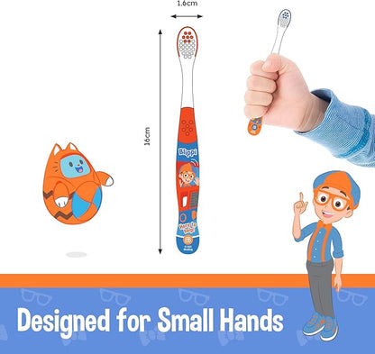Brush Buddies Blippi Kids Toothbrushes, Manual Toothbrushes for Kids, Toothbrush for Toddlers 2-4 Years, Blippi Childrens Toothbrush, Soft Toothbrushes, 6PK