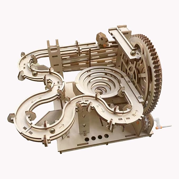 3D Wooden Puzzle Marble Run for Adults Kids - DIY Mechanical Puzzle Assembly Model Building Kit Wood Crafts for Boys and Girls Aage 14+ Years Old