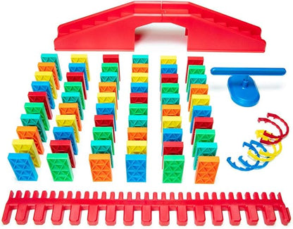 Bulk Dominoes Kinetic Domino Kit | Dominoes Set, STEM STEAM Small Toys, Family Games for Kids, Kids Toys and Games, Building, Toppling, Chain Reaction Sets (68pc)