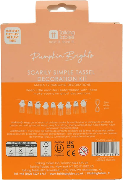 Talking Tables | Halloween Kids Crafts Kit DIY Paper Arts and Craft Activity Make Your Own Gift Bunting Hanging Party Decorations | No Scary Plastic Here | Product Reusable & Packaging Recyclable