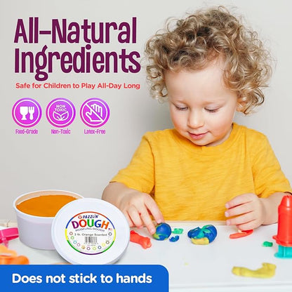 Hygloss Play Modeling Dough - Orange Dough Scented - Safe & Non-Toxic for Kids Arts & Crafts - Party Favors - Classroom Supplies - 3lb