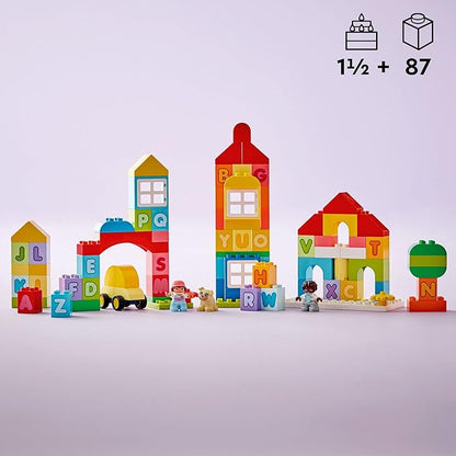 LEGO DUPLO Classic Alphabet Town 10935, Educational Early Learning Toys for Babies & Toddlers Ages +18 Months, Learn Colors, Letters and Shapes with Large Bricks