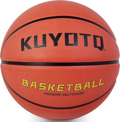 KUYOTQ Kids Toddler Youth Adult Size 3/4/5/6/7 Basketball 22/25.5/27.5/28.5/29.5" Thickened Rubber or Faux Leather Indoor Outdoor Basketball for Boys Girls Womens Mens Basket Ball Gifts
