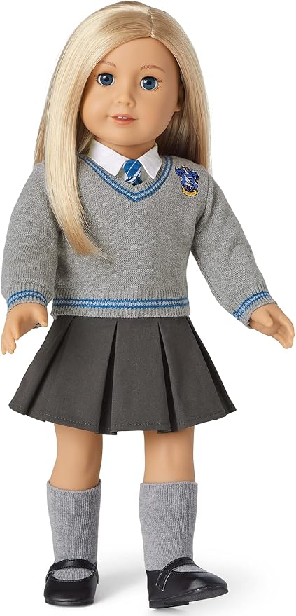 American Girl Harry Potter 18-inch Doll Ravenclaw Outfit with Sweater, Tie, and Scarf Featuring House Crest, For Ages 6+