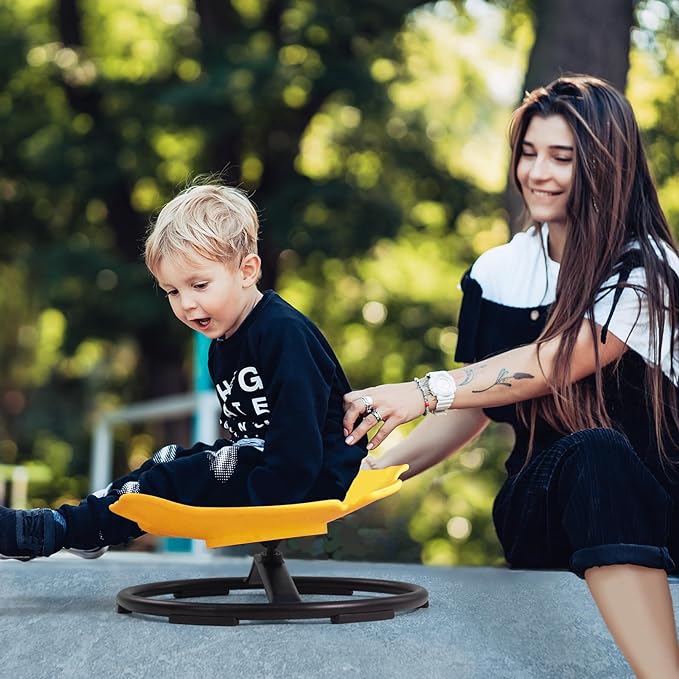 Autism Sensory Products Sit and Spin Kids Swivel Chair for Kids Toddlers Sensory Spinning Seat Improve Kids' Carsickness, Seasickness, Airsickness