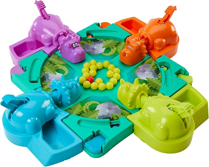 Hasbro Gaming Hungry Hungry Hippos Dino Edition Board Game, Pre-School Game for Ages 4 and Up; for 2 to 4 Players (Amazon Exclusive)