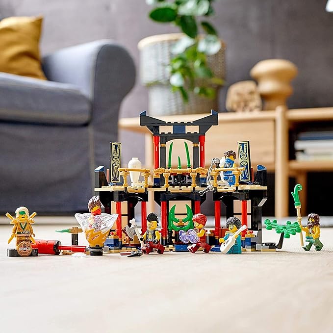 LEGO NINJAGO Legacy Tournament of Elements 71735 Temple Toy Building Set Featuring Ninja Minifigures, New 2021 (283 Pieces)