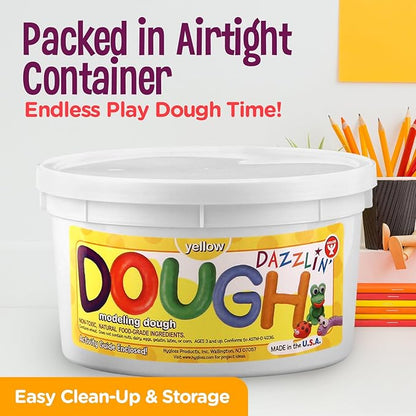 Hygloss Play Modeling Dough - Yellow Dough Scented - Safe & Non-Toxic for Kids Arts & Crafts - Party Favors - Classroom Supplies - 3lb