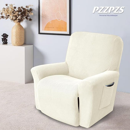 Recliner Chair Cover Lazy Boy Recliner Covers Recliner Covers for Recliner Chair 1 Piece Furniture Protector Prevent wear and pet Hair（Recliner,Beige）