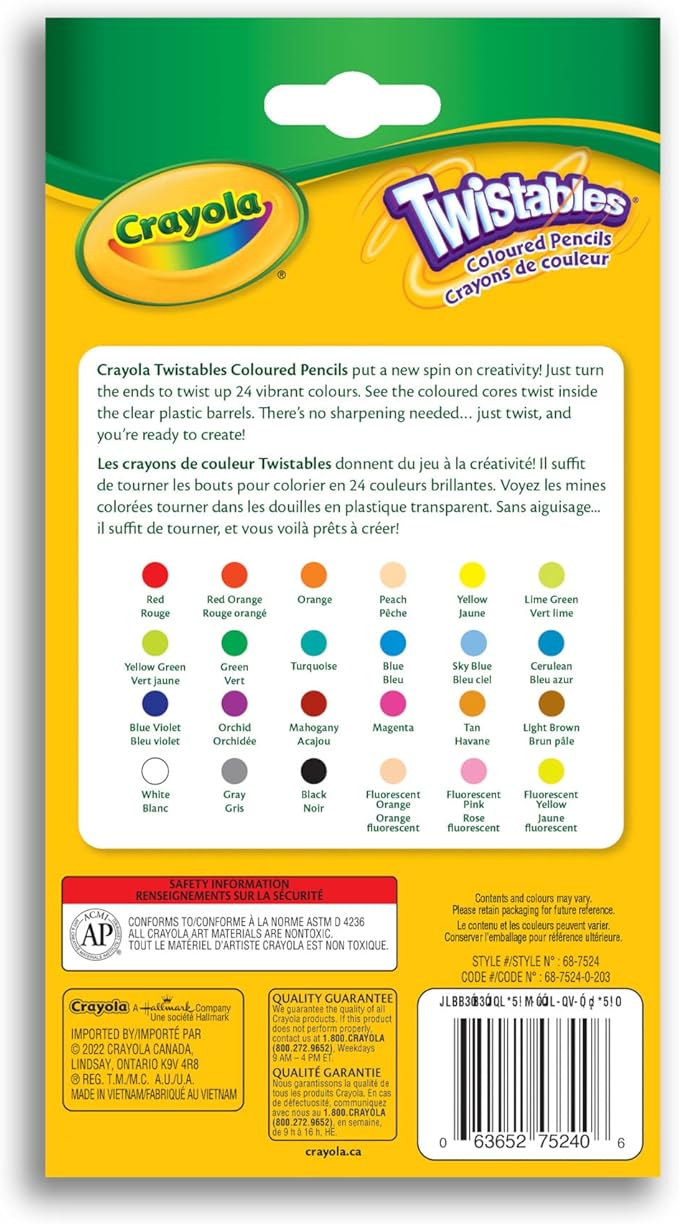 Crayola 24 Twistables Colored Pencils