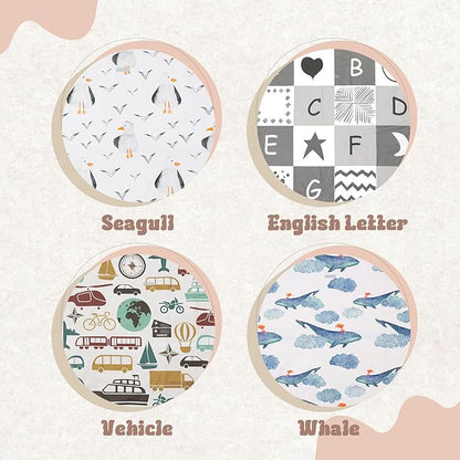 Insular Baby Splat Mat for Under High Chair/Arts/Crafts, Anti Slip and Waterproof Splash Mat for Floor, Portable Picnic Mat, 51x51 Inch, Seagull