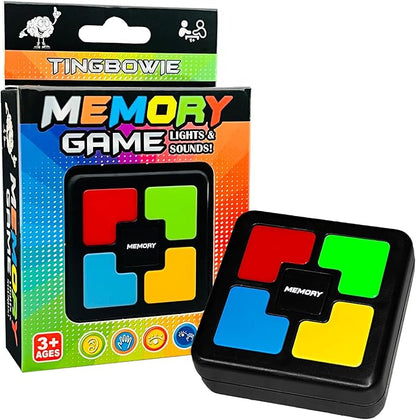 tingbowie Lights Up Memory Game Handheld Electronic Toy, Color Memorizing with Lights and Sounds