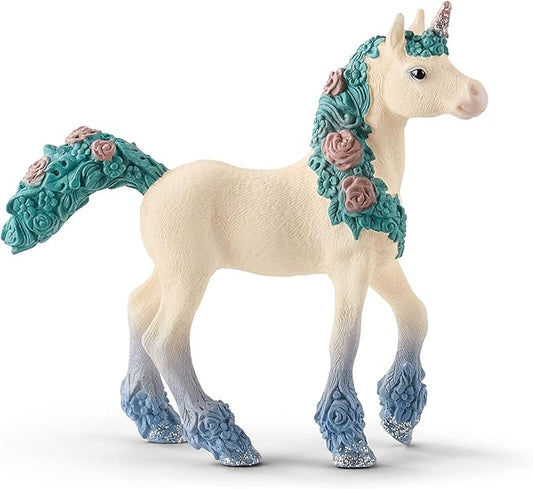 Schleich bayala Unicorn Toys for Girls and Boys, Flower Unicorn Foal Toy Figurine, Ages 5+