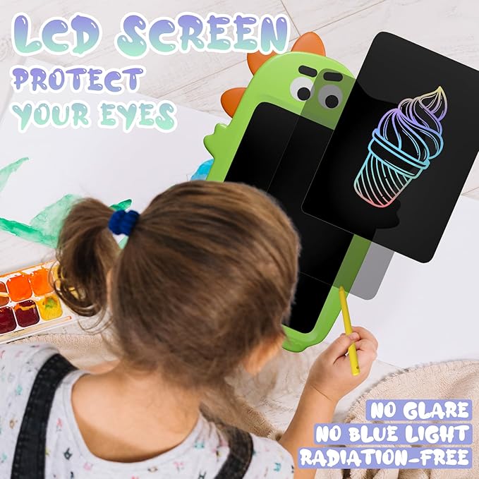 Kid's Easel, Magnetic Drawing Board for Toddlers with One Carry Bag Magnet Pen and Three Stampers, Green, 99-18