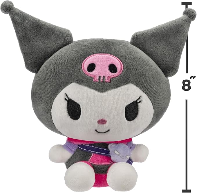 Jazwares Hello Kitty and Friends, Kuromi Series 1 Plush - Hoodie Fashion and Bestie Accessory - Officially Licensed Sanrio Product from