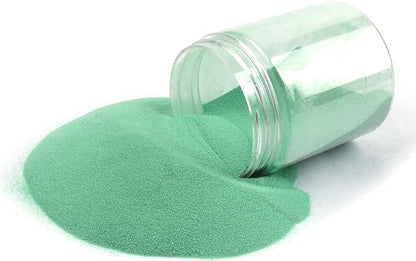 Shiny Stone Colorful Sand,Rainbow Sand,Art Sand,Colored Sand,Craft Sand,Decorative Wedding Vibrant Sand, 250g/0.55lb/8.81oz for Wedding Succulent Terrarium Vase (Pea Green)