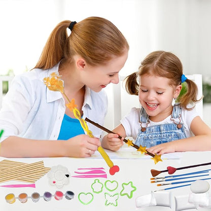 intonly 24 Magic Wizard Wand Making Kit DIY Craft Set for Kids Adult Make Your Own Wands Birthday Party Gift (24set)