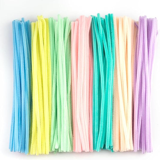 Caydo 200 Pieces Macaroon Color Pipe Cleaners Craft Chenille Stems for DIY Art Creative Crafts Party Decorations (12 Inch x 6 mm)