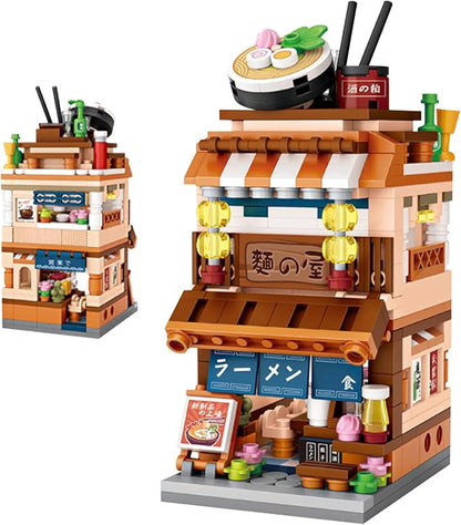 Japanese Street View Shop Bricks, Mini DIY Building Blocks Model MOC Construction Toy (Ramen Shop)