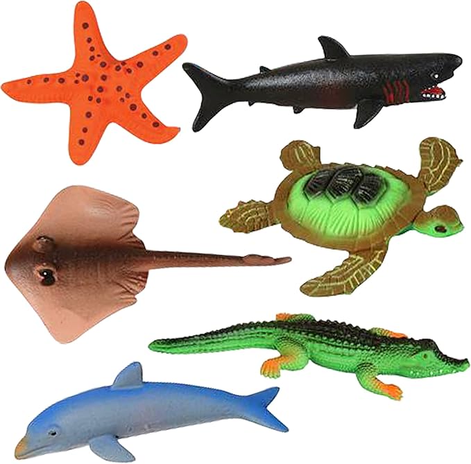 ArtCreativity Growing Sea Animals 6 Different Water Expanding Sea Creatures - Grows 6X Larger - Amazing Sensory Jelly-Like Toy - Fun and Educational Gift for Boys and Girls.