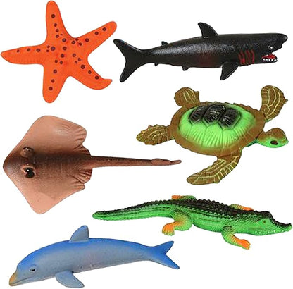 ArtCreativity Growing Sea Animals 6 Different Water Expanding Sea Creatures - Grows 6X Larger - Amazing Sensory Jelly-Like Toy - Fun and Educational Gift for Boys and Girls.