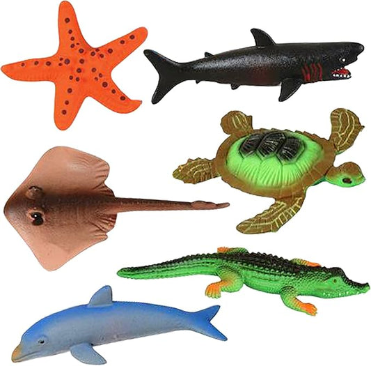 ArtCreativity Growing Sea Animals 6 Different Water Expanding Sea Creatures - Grows 6X Larger - Amazing Sensory Jelly-Like Toy - Fun and Educational Gift for Boys and Girls.